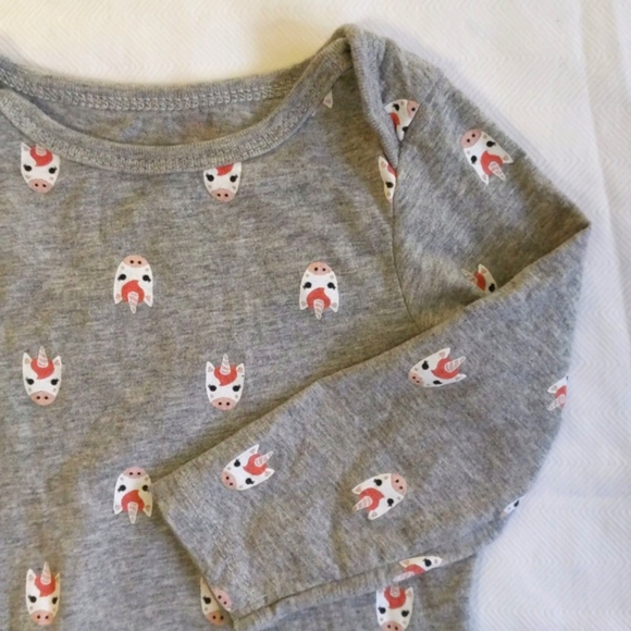 george heather gray unicorn matching outfit set bodysuit & pants 18 months baby - Picture 4 of 9